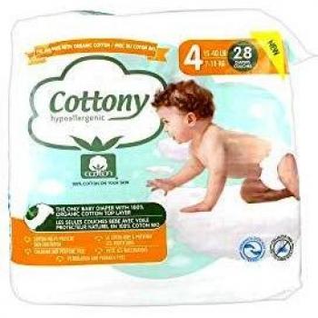 NatureShield Baby Diapers – Organic Cotton, Size 4 (7‑18 kg), 28 Units