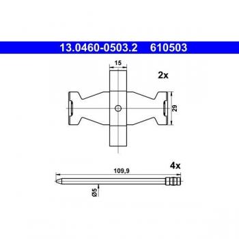 Set Accessori Pastiglia Freno Frontale ATE 13.0460-0503.2