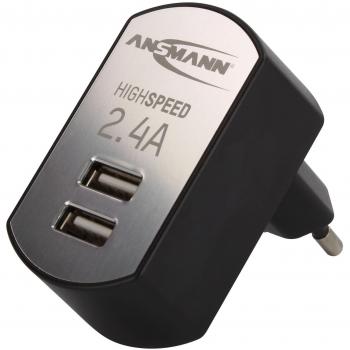 DIGITUS Caricatore Batteria 2.4A DualUSB Portale
