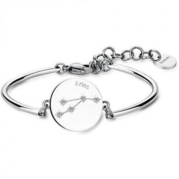 Bracciale rigido donna in acciaio con swarovski