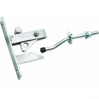 Galvanized Gate Catch Set with Cranked Design and Self-Lock Feature