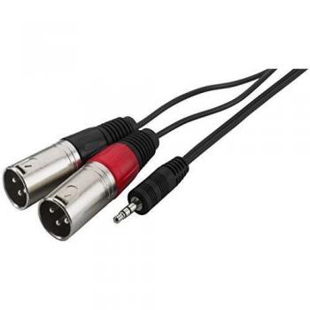 3.5 mm TRS to Dual XLR Audio Splitter Cable