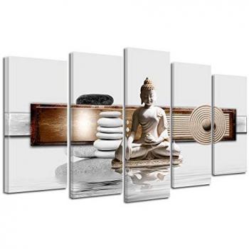 Tableau Nature Zen Galets et Bouddha