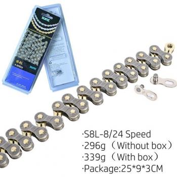 Cadena SUMC para MTB y carretera, 116 eslabones, 8/9/10/11/12 velocidades, dorada, compatible con Shimano y Sram
