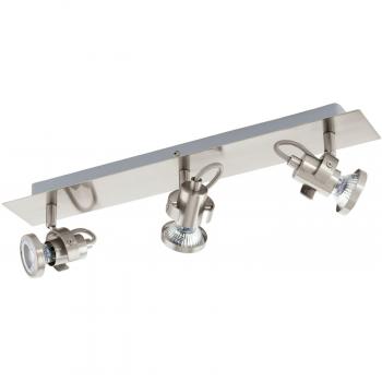 Tukon 3-Light GU10 Adjustable Spotlight in Satin Nickel