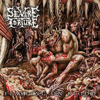 Feesting on Blood – begrenzte Auflage rotes transparentes Vinyl