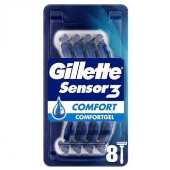 Sensor3 COMFORT Einwegrasierer, 8‑Stück, Gillette