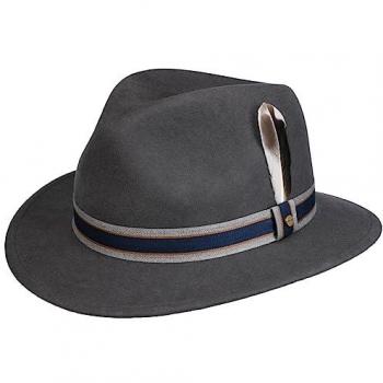 Größe S Valcourt Traveller Wollhut, 54–55 cm, Dunkelgrau