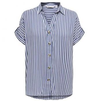 ONLY Camisa de Manga Corta con Bajo Largo