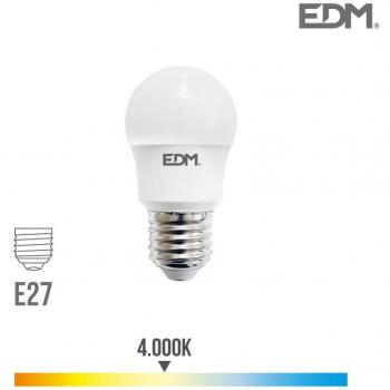 Bombilla LED esférica E27 8.5W 950 lumenes 4000K Luz Día Ø4,5x8,6cm