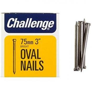 Bright Steel Oval Wire Nails by Challenge (Box Package), 40mm