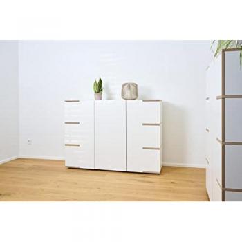 Side Tojo – Armoire de rangement 150 cm en blanc, unifiée