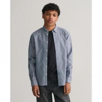 Gant Camiseta Long Sleeve Azul Oxford Kids