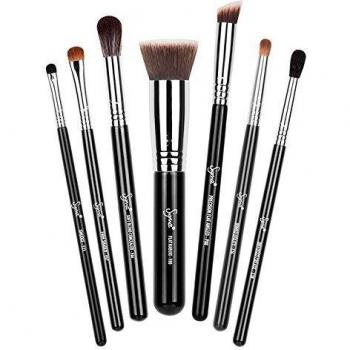 Sigma Beauty Kompakt-Trio – Make-up-Pinselset für Reisen (Schwarz)