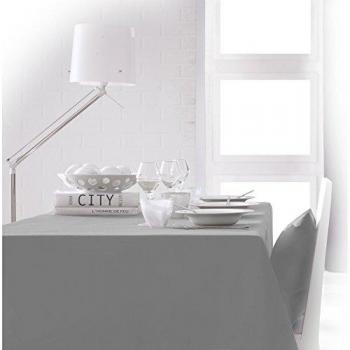 Nappe en polyester zinc/gris 140 x 200 cm