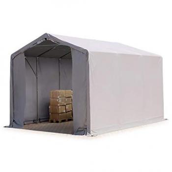 TOOLPORT 4x6m Grey PVC Tent with Zipper