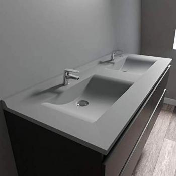 Plan de Lavabo Double en Résine 140 cm