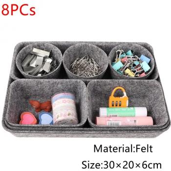 8PC Kitchen and Bathroom Drawer Organizer