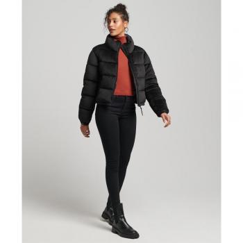 Chaqueta Padded de Terciopelo Superdry Negra