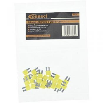 LED Micro 2 Blade Fuses 20A Pack of 25 37182
