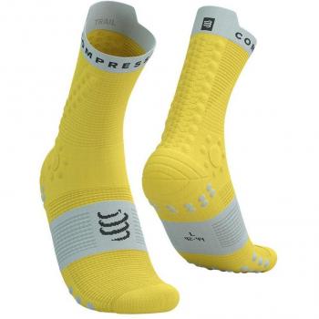 Compressport Pro Racing V4.0 Trail Socken – Gelb, EU 39-41