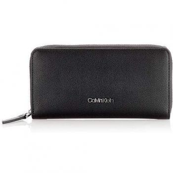 Calvin Klein Ck Must Portafoglio Donna Ziparound Lg, Nero