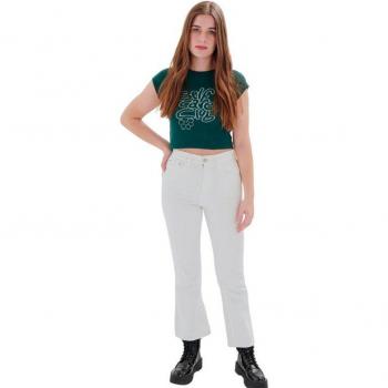 Pantalon Largo 24Colours para mujer en color blanco