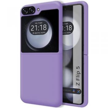 Funda Silicona Líquida Ultra Suave Morada para Samsung Galaxy Z Flip 5 5G