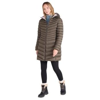 Women's Florence Padded Long Coat – Khaki – 22