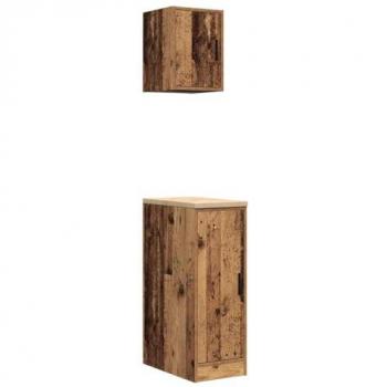 Armario de Garaje con Diseño Rústico y Paredes de Madera