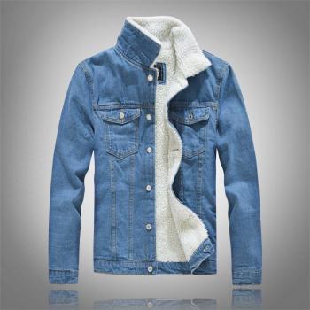 Gefütterte Vliesjacke in Schwarz – Herrenmode