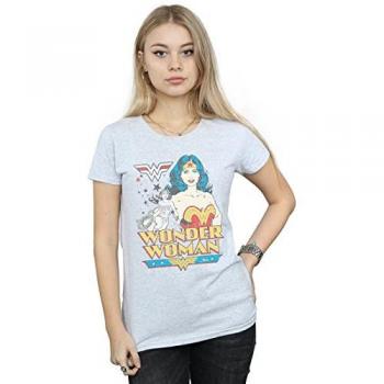 T-shirt Wonder Woman en coton pour femmes S gris