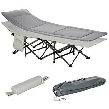 Tétière Lit de Camp Pliable – Sac de Transport Inclus