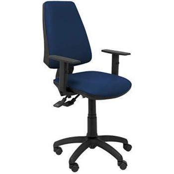 Silla Elche sincro similpiel azul marino con brazo PIQUERAS Y 14SSPAZMB10