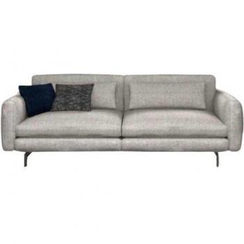 JVmoebel Wohnzimmer-Couch Drei Sitz Komfort – Grauer Textilsessel, Moderne Stilistik, 1 Packung