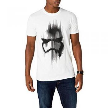 Star Wars Trooper Mask Graphic Tee – Small, White Cotton