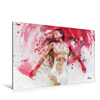 Kunstvoller Farbwirbel – 120 × 80 cm Textilleinwand