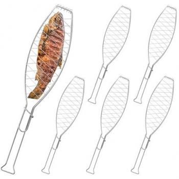 Cestelli per Barbecue in Acciaio Inox, Set da 6, 54 cm