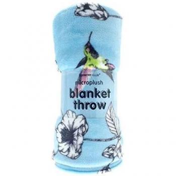 Hummingbird Design Microplush Blanket