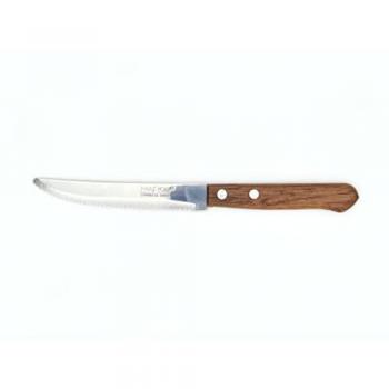 Set di coltelli a lama dentata per bistecca, manici in legno