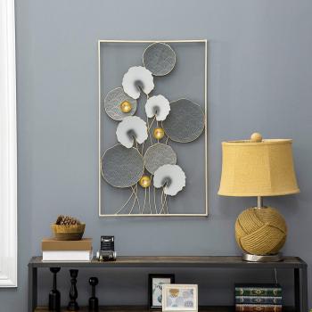 HOMCOM 3D Wall Art Modern Lotus Leaves Hanging Wall Sculpture Home Decor
