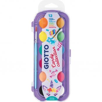 Kit Acuarela Giotto 12x30mm + Pincel Estilo Candy