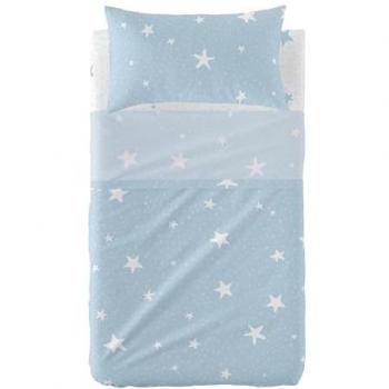Set de Draps Basic Kids Petite Étoile Bleue pour Berceau 100x130