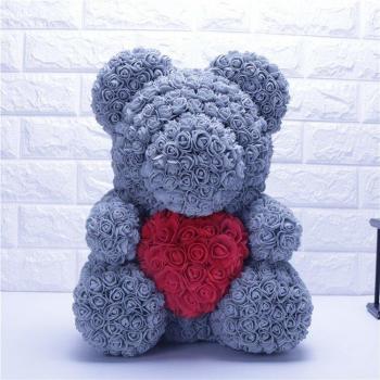 Rosa Artificios 40 cm – Kit Creativo con Oso, Perro y Conejito