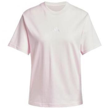 Adidas Maglietta A Maniche Corte Essentials 3 Stripes Cotton Clear Pink White M