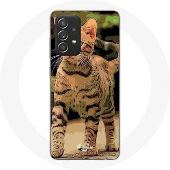 Fodera per Samsung Galaxy A52 con disegno di gatti Bengal