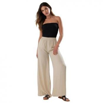 Tall Brown Satin Wide Leg Dress Pant
