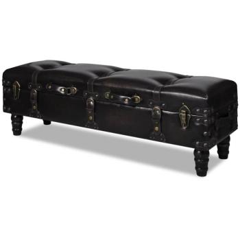 VidaXL Dark Brown Bench with Built‑In Storage