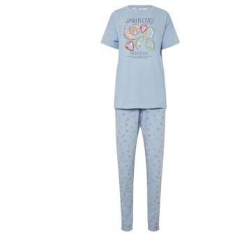 Tall Light Blue Cuffed Pajamas – Long Tall Sally, Size 18-20