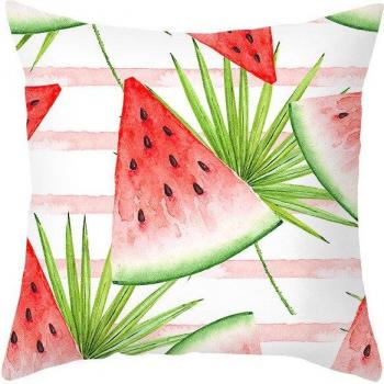 Kinderkissenbezug “Obstzauber” – Zitrone, Wassermelone (45×45 cm)